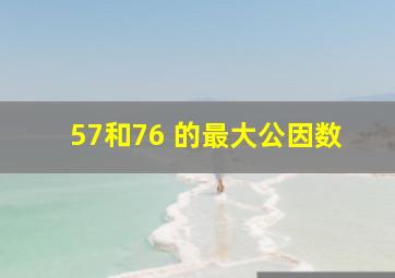 57和76 的最大公因数